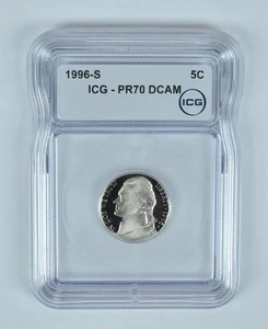 1996-S Jefferson Nickel PR70 DCAM ICG *0397 - Picture 1 of 5