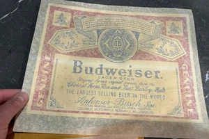 Budweiser Bier Bügelbild T-Shirt Transfer Vintage - NEU - Bild 1 von 3