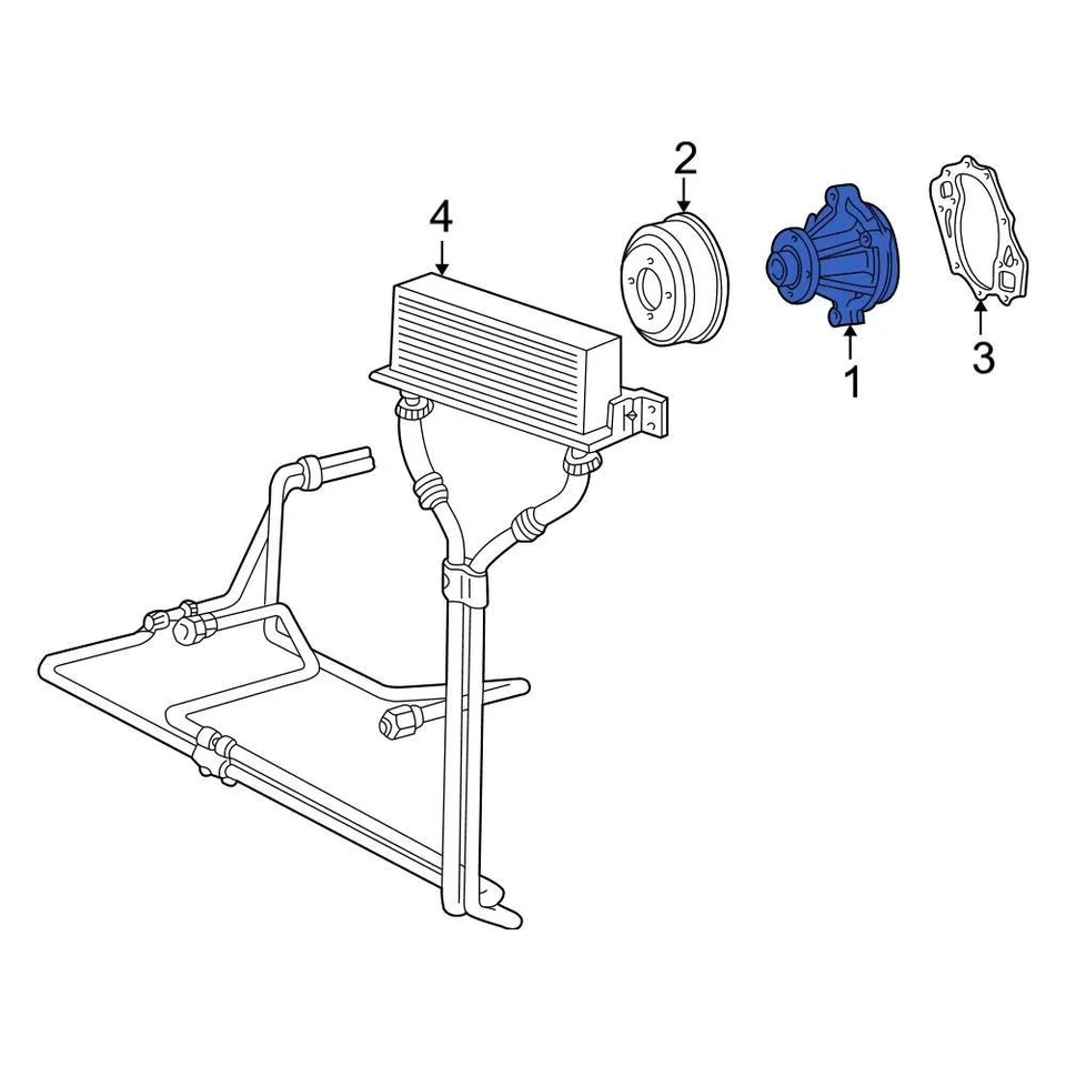 For Ford F-150 2007-2008 Ford 4C3Z8501D Engine Water Pump Foto 1 de 4
