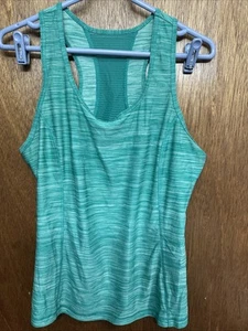 Danskin Now Women’s Green Racerback Athletic Top Size L 12-14 - Picture 1 of 3