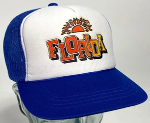 FLORIDA Hat-Youth Snapback Cap-Blue-Rope Bill-Mesh Back-Souvenir Vacation-VTG - Picture 1 of 5