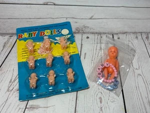 NEW Vintage 1" Miniature Baby Dolls & Bracelets - Doll House Crafts - Picture 1 of 3