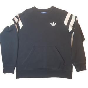 Adidas Originals Mens Black Sweatshirt Jumper Size M Cotton