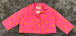 NEW Trelise Cooper Jackie O Jacket Pink Orange Floral Satin Sz 10 $549 TAGS BNWT - Picture 1 of 20