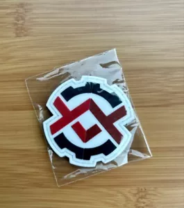 KDG Pistola Arma da Fuoco Rosso Bianco Nero PVC Morale Patch Shot Show Fucile Gancio Anello Gilet - Foto 1 di 3
