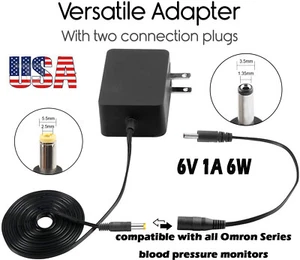 6V 1A Battery Charger For Blood Pressure Monitor With Universal Converter Cable - Picture 1 of 6