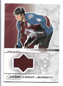 Camiseta deportiva Rob Blake 2003-04 Upper Deck UD Game usada #UD-RB Colorado Avalanche - Imagen 1 de 2