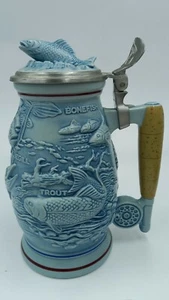 Fresh Water Fishing Stein Handcrafted in Brazil Avon - Picture 1 of 12