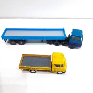 2 x flatbed Wiking 514 Henschel HS 14 trucks lorries - Picture 1 of 7