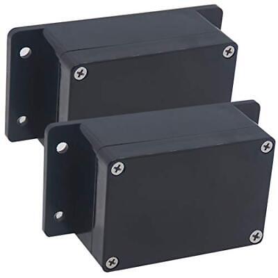 Raculety 2 Pack Project Box IP65 Waterproof Junction ABS Plastic Black Boxes DIY • 15.11$