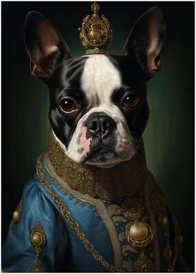Boston Terrier Royal Prince Jigsaw Puzzle 300/500/1000 Piece - Image 1 of 3