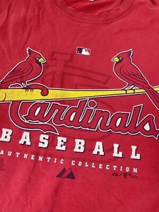 St. Louis Cardinals 2005 T-shirt Men's XL Red Short Sleeve MLB Has Holes MLB - Picture 1 of 7