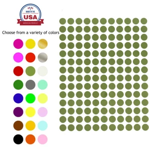 Color Coding Labels 3/8 Inch Dot Stickers Rounds Colored 0.375 Inch Circle - Picture 1 of 197