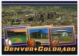 Continental Postcard - Denver, Colorado - Coors & Invesco Fields, Pepsi Arena - Picture 1 of 2