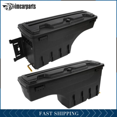 Caja de herramientas de almacenamiento izquierda + derecha para Dodge Ram 1500 2500 3500 2002-2018 camioneta plataforma Foto 1 de 4