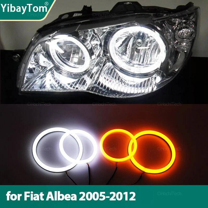 Cotton Turn signal Light Halo Rings LED Angel Eyes Kit For Fiat Albea 2005-2012 Foto 1 de 4