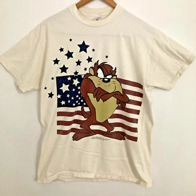 Camiseta De Colección Años 90 Delta Looney Tunes Warner Bros Taz Adulto L Bandera de Estados Unidos 1997 Foto 1 de 4
