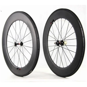 Road Bike Wheels Carbon Fiber Wheelset For Tubular Aero Clincher Rim Cycle Parts - Picture 1 of 14