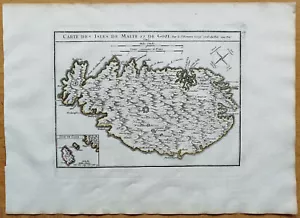 Malta - Original Karte Vaugondy - 1748 - Bild 1 von 2