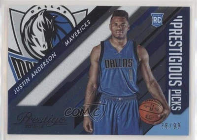 Prestige Prestigious Picks 2015 azul claro 36/99 Justin Anderson novato RC 0c2 Foto 1 de 3