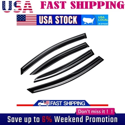 Visera de ventana para Subaru WRX STI 2015-2021 estilo Mugen negra 4 piezas cinta adhesiva Foto 1 de 4