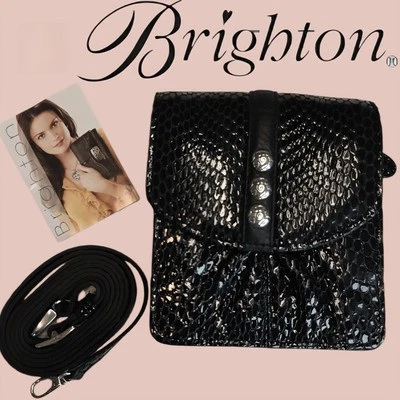 BRIGHTON Nolita Shimmer Mini Bandolera Cartera en Negro  Foto 1 de 4