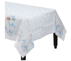 Cubierta de mesa de papel de pie pequeño para niños decoraciones de cumpleaños suministros de fiesta tela azul - Imagen 1 de 5