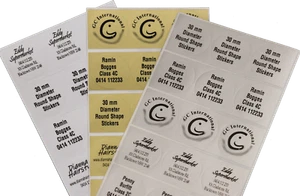 Personalised Name/ Wedding/ Envelope Stickers,Vinyl Tag, Waterproof, 30mm Round - Picture 1 of 18