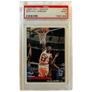 Michael Jordan 1995 Collector's Choice #45 PSA 9 - Tarjeta de la NBA losa Chicago Bulls - Imagen 1 de 3
