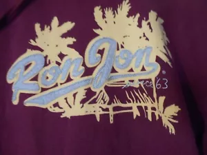 Burgundy Ron Jon Surf Shop Logo Pullover Hoodie Sz L - Picture 1 of 5