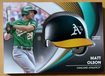 2022 Topps Series 2 Matt Olson Batting Helmet Relics #BH-MO Oakland Athletics - Image 1 of 4
