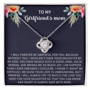 Girlfriend's Mom Necklace -Mother's Day Jewelry Gift - Birthday Gift for Girl - Picture 1 of 7