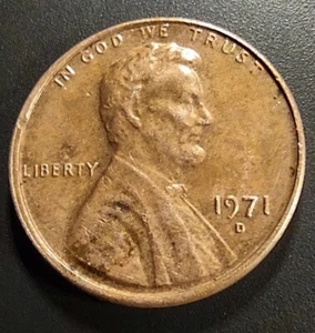 1971 D Lincoln Memorial Cent Denver Mint Penny Doubled Rim & Date - Picture 1 of 24
