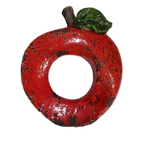 Unique Red Apple Ceramic Flower Vase Hobby Lobby Unusual - Picture 1 of 6