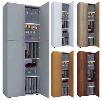 XL Holz Großer Schuhschrank Schuhkommode Lona 5 - Bild 1 von 3