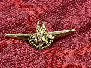 Vintage American Airlines Junior Stewardess goldfarbene Flight Wings Pin -- 6507 - Bild 1 von 3