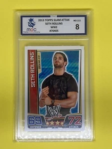 Seth Rollins WWE Slam Attax Superstars Rookie RC Wrestling Card MGC Graded 8 - Picture 1 of 1
