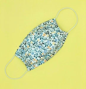 Baumwoll Gesichtsmaske mit Filtertaschen waschbar Handarbeit - Beeren Botanik - Bild 1 von 6