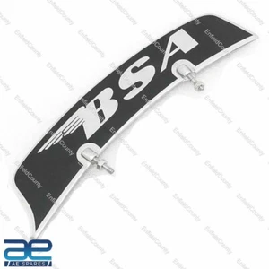 Avant Garde-Boue Numéro Plaque Laiton Chrome Pour BSA Motos Aes - Photo 1/4