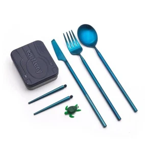 Juego de cubiertos de viaje Outlery® de bolsillo de acero inoxidable - Elige entre 4 colores - Imagen 1 de 19