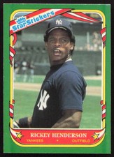 1987 Fleer Star Stickers   Rickey Henderson #56 New York Yankees