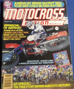 MOTOCROSS ACTION MAGAZINE-AUG 1985-LECHIEN WORKS 125-SUPERBOWL-MAGOO 500 GP-QUAD - Picture 1 of 7