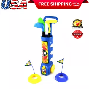 Kid's Toy Golf Set w/ 3 Golf Balls 3 Types of Clubs & 2 Practice Holes Children - Picture 1 of 9