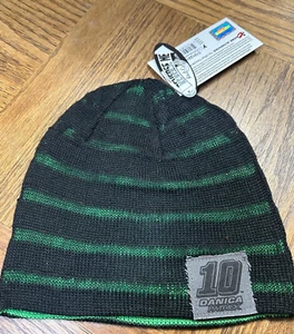 Danica Patrick #10 Nascar Striped Knit Hat Reversible O/S - Picture 1 of 2