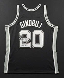 Manu Ginobili Signed Spurs Mitchell & Ness Swingman Jersey Beckett BAS HOF 2022 - Picture 1 of 5