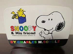 Vintage SNOOPY WOODSTOCK Bento Sushi Lunch Box w/Trays PEANUTS 5 Pieces Clean - Picture 1 of 7