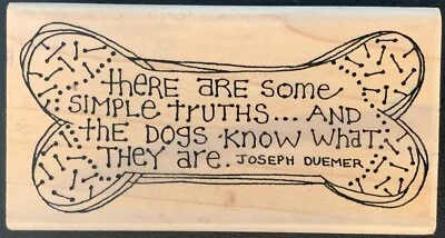 Paula Best Simple Thruths Dog Bone Rubber Stamp 0101-A Foto 1 de 4