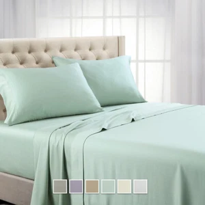 Eukalyptus Tencel Lyocell Split King verstellbar 600 Fadenzahl Bettlaken Set - Bild 1 von 10