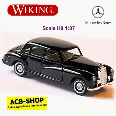 Mercedes-Benz 300 A W 186 Berlina 1951-54 Nero 1:87 Wiking 836 01 - Immagine 1 di 2
