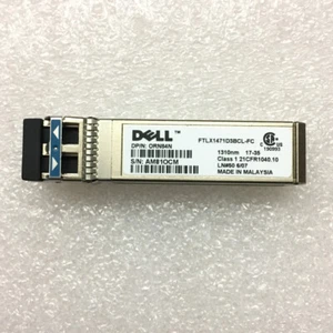 Dell RN84N 0RN84N FTLX1471D3BCL-FC 10Gb LR 1310NM 10KM SFP+ Transceiver - Photo 1/5